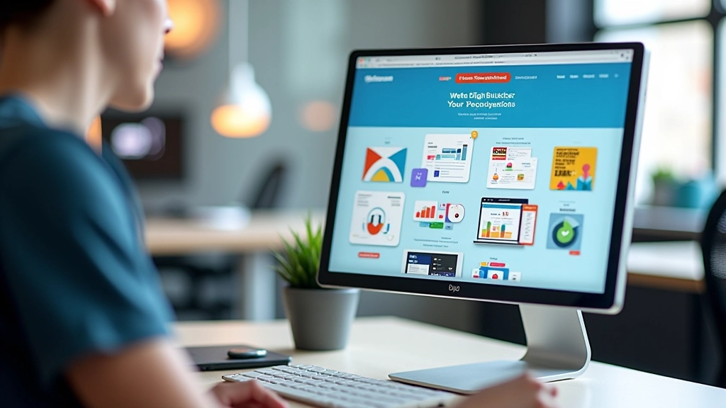 Datorekrāns ar dažādiem populārajiem portfolio platformu logoiem un interfeisiem, kur redzami Wix, Squarespace un WordPress opcijas